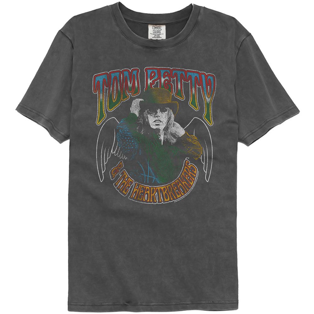 Tom Petty - With Wings Vintage Wash Black T-Shirt