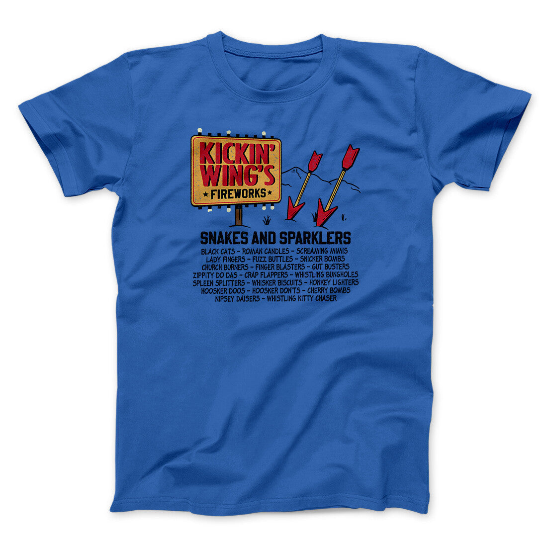 Kickin' Wing's Fireworks Funny Movie Men/Unisex T-Shirt