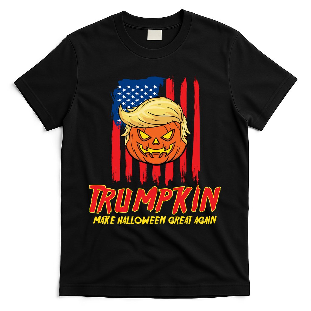 Trumpkin American Flag Make Halloween Great Again T-Shirt