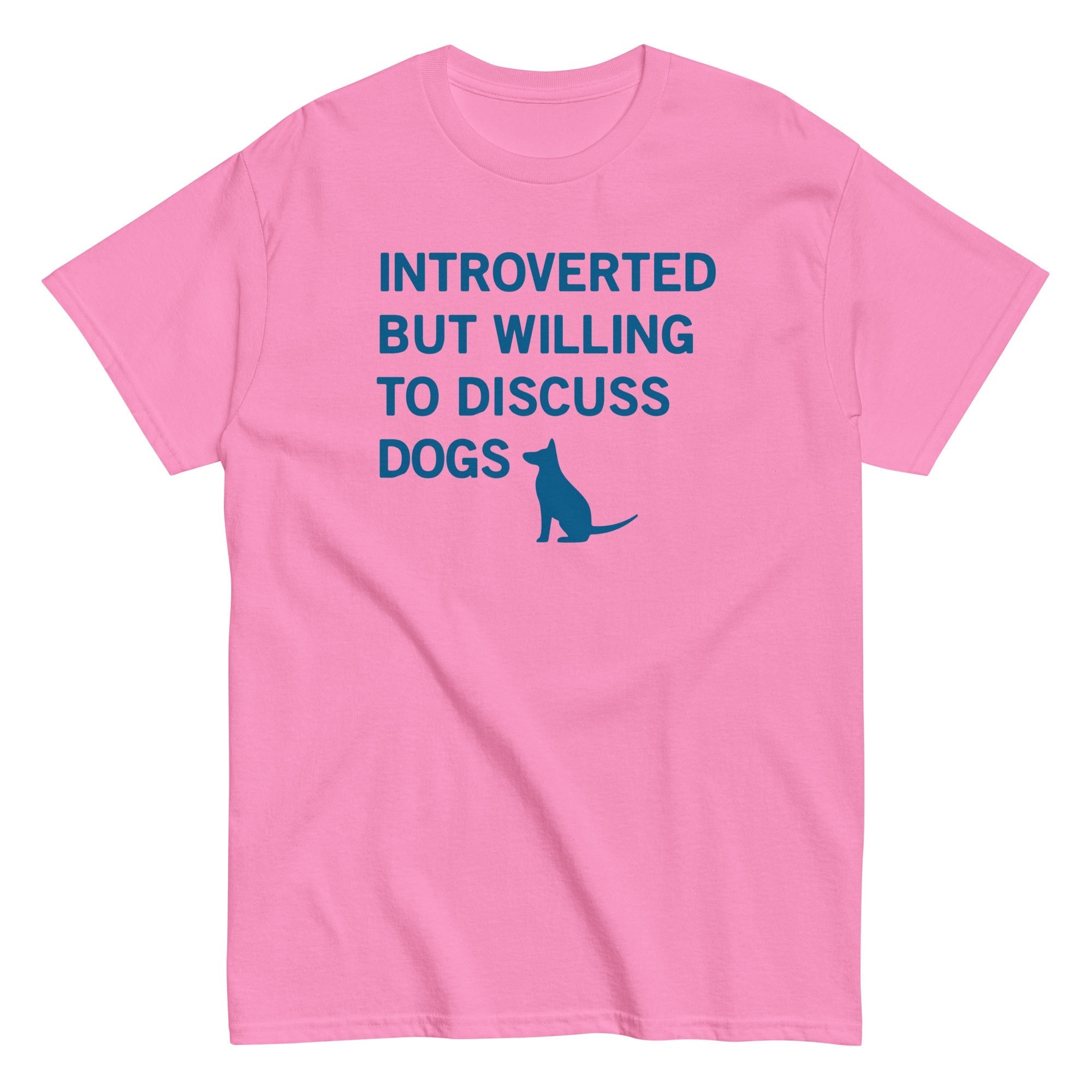 Introverted But Willing To Discuss Dogs Men's Classic Tee