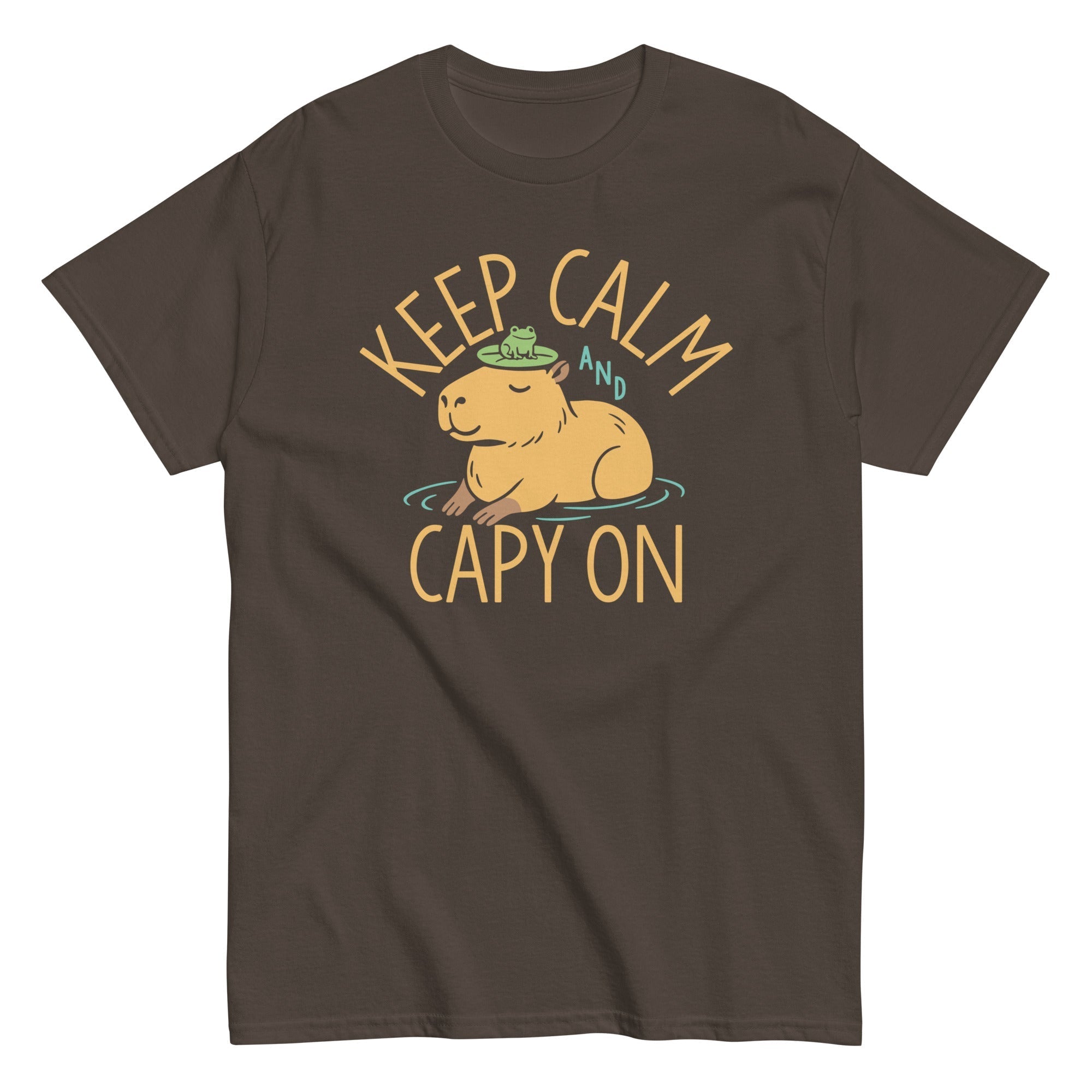 Keep Calm And Capy On Men's Classic Tee