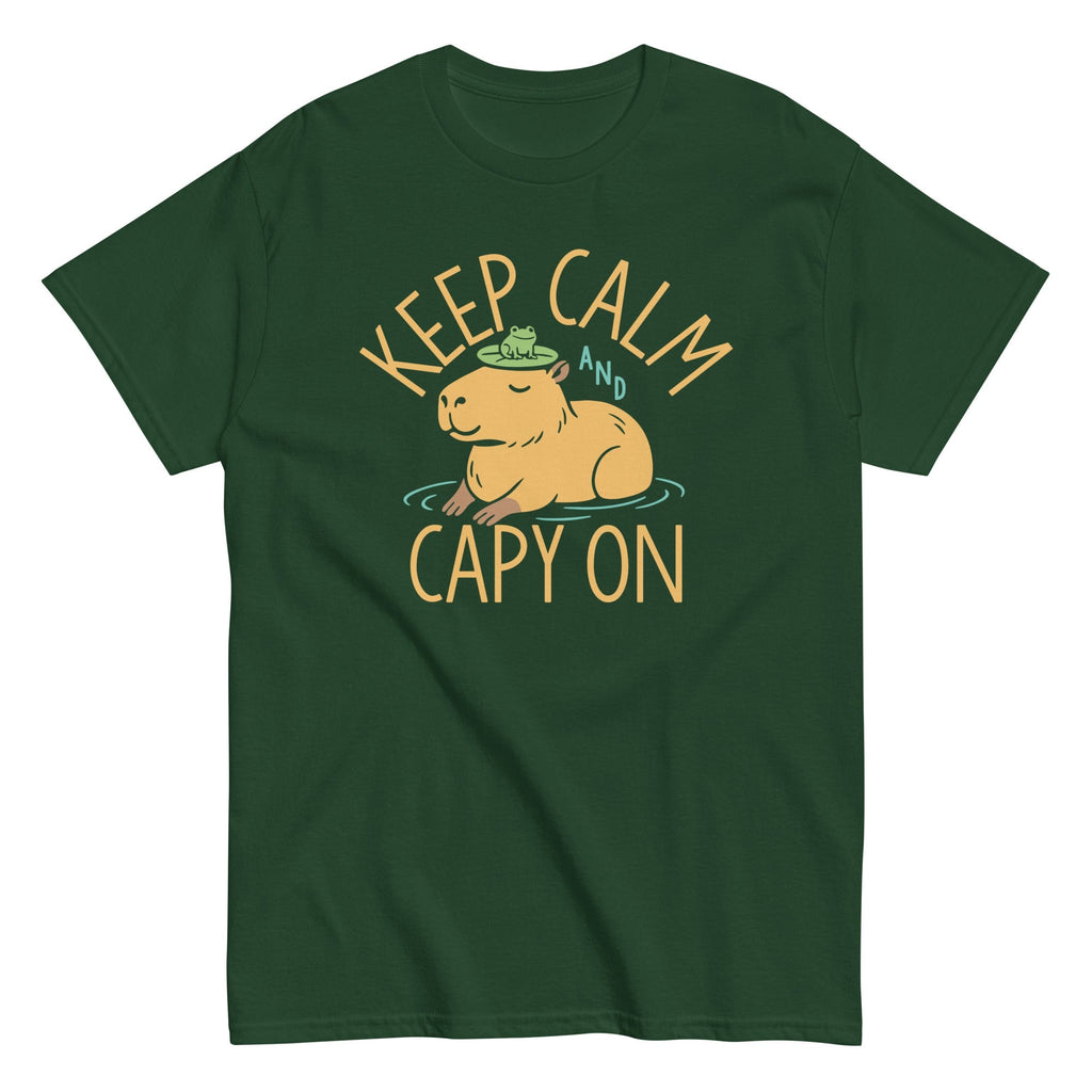 Keep Calm And Capy On Men's Classic Tee