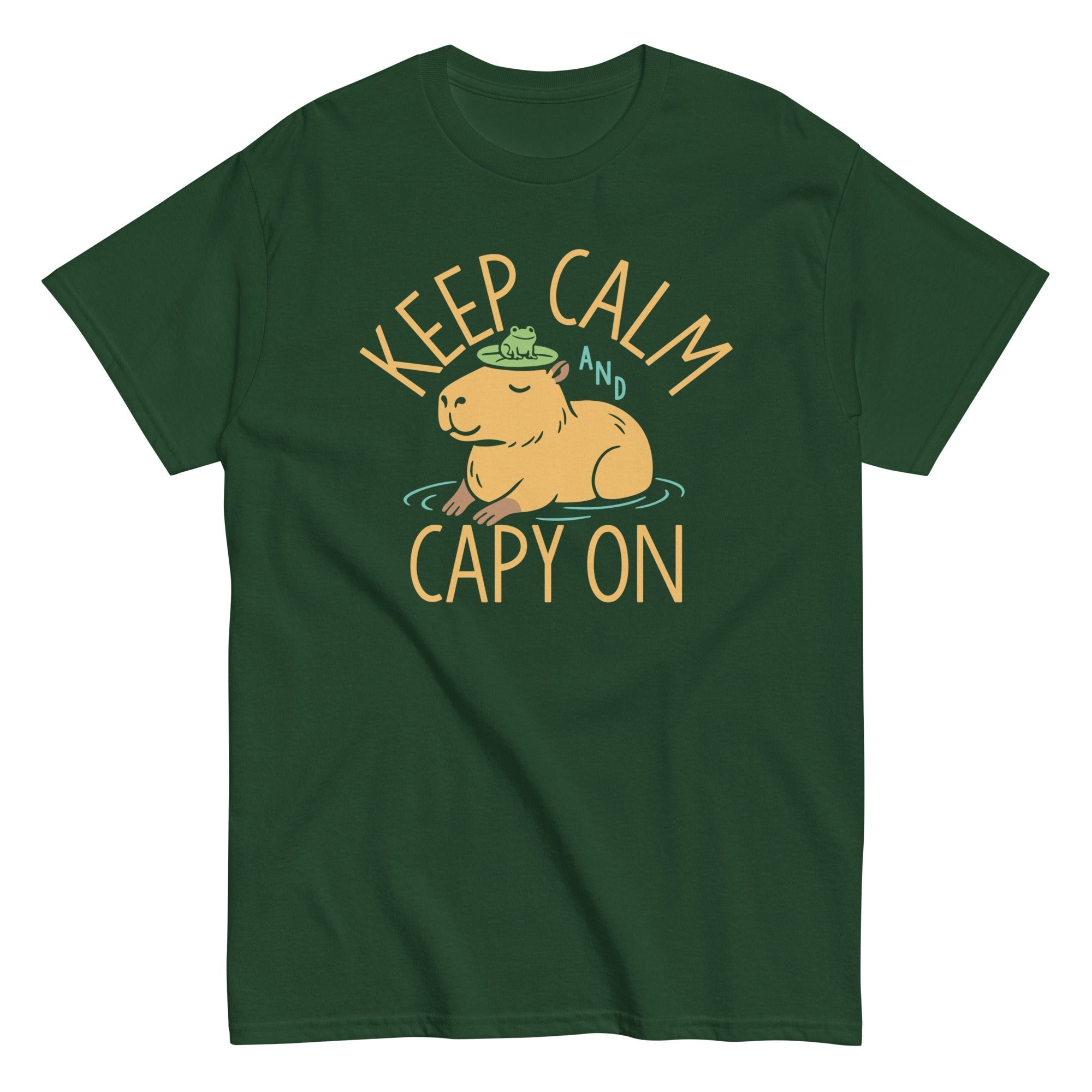 Keep Calm And Capy On Men's Classic Tee