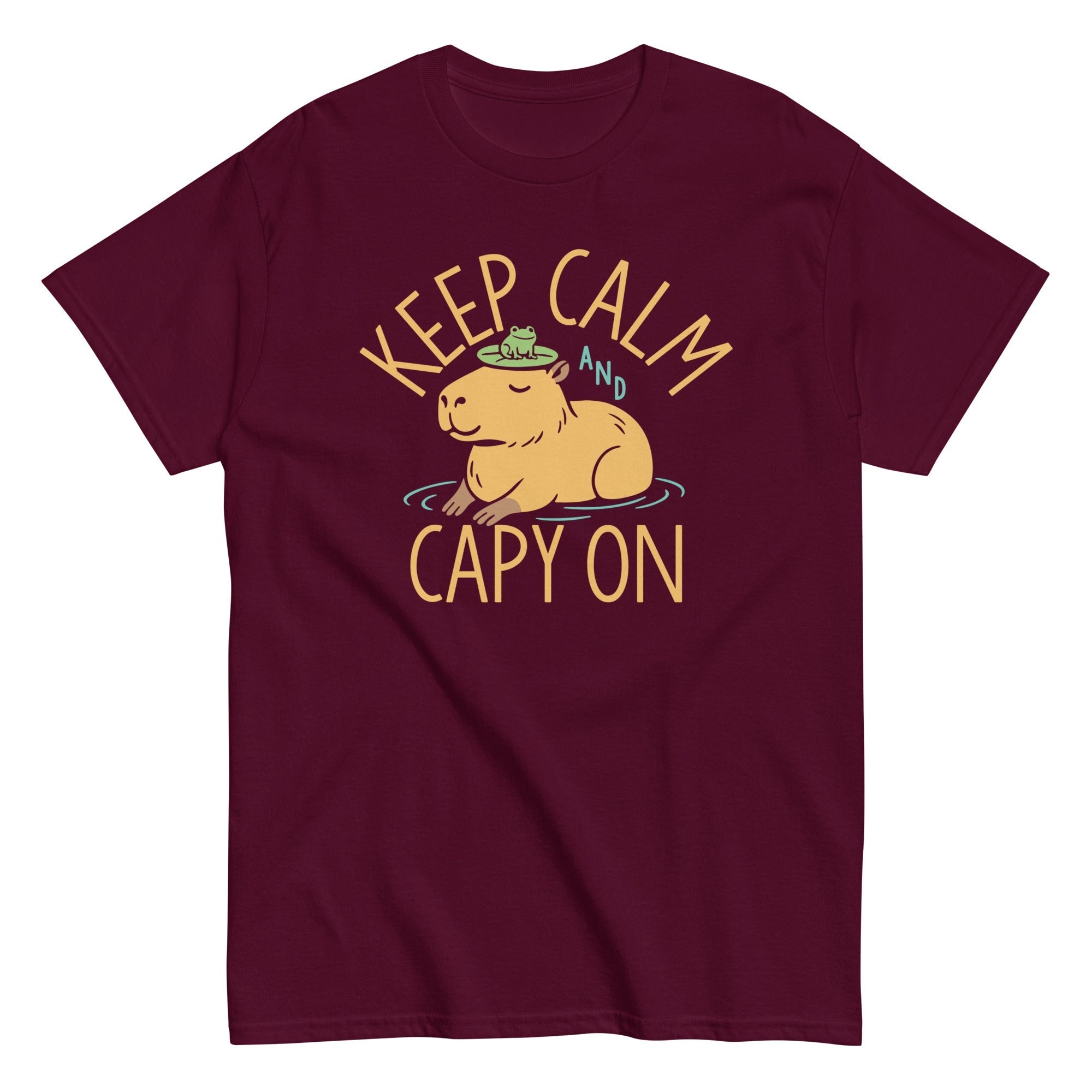 Keep Calm And Capy On Men's Classic Tee