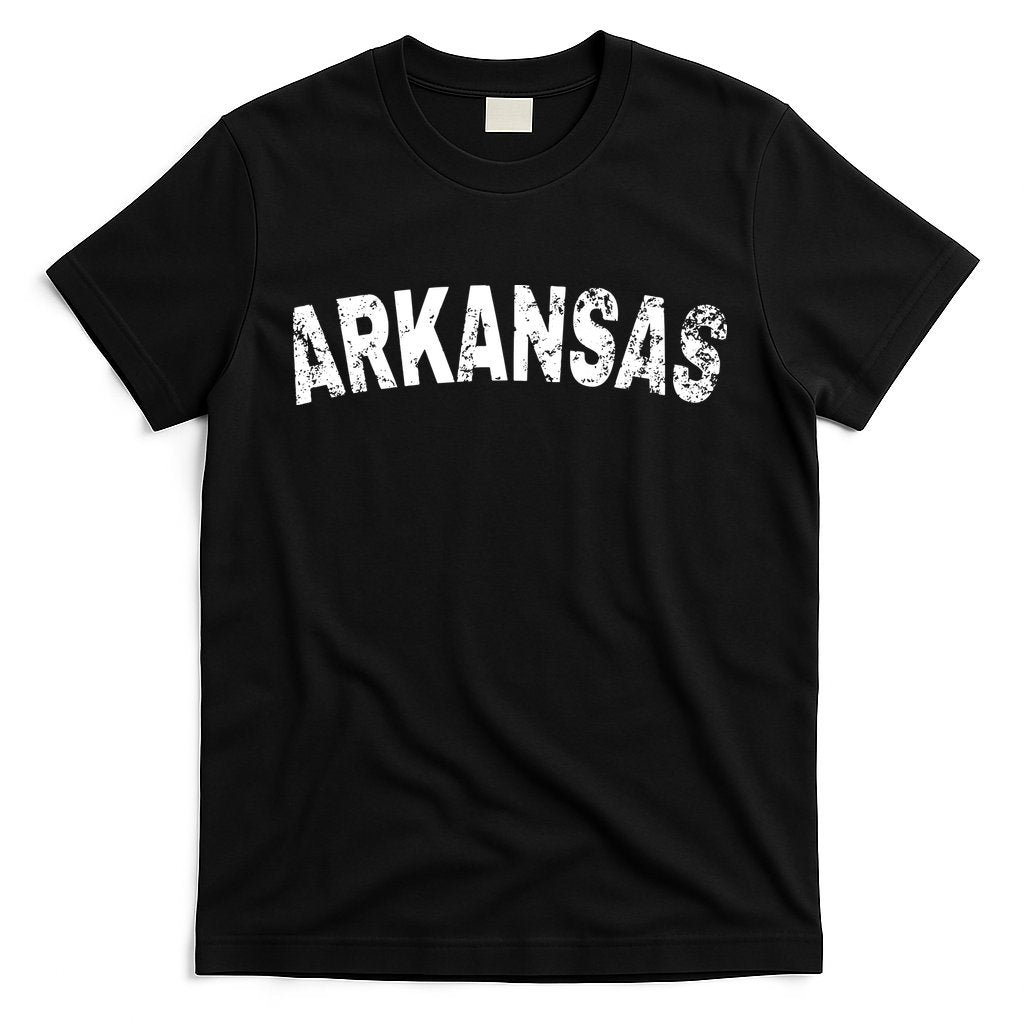 Vintage Arkansas White Text T-Shirt