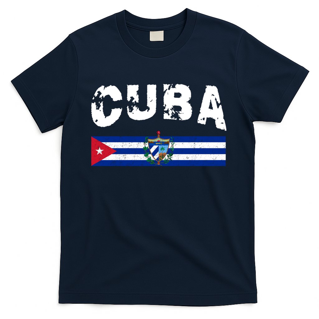 Vintage Cuba Emblem Cuban Flag T-Shirt