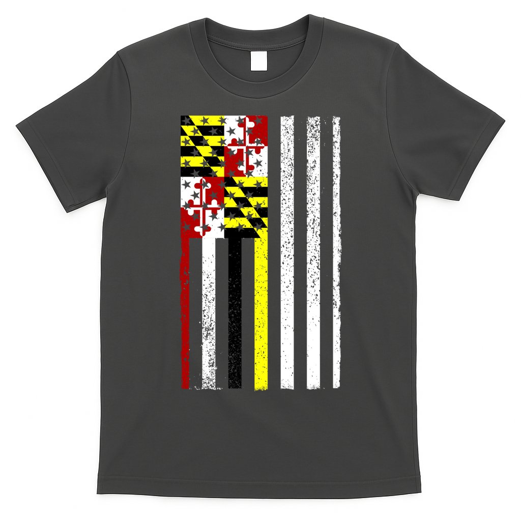 Vintage Maryland State American Flag T-Shirt
