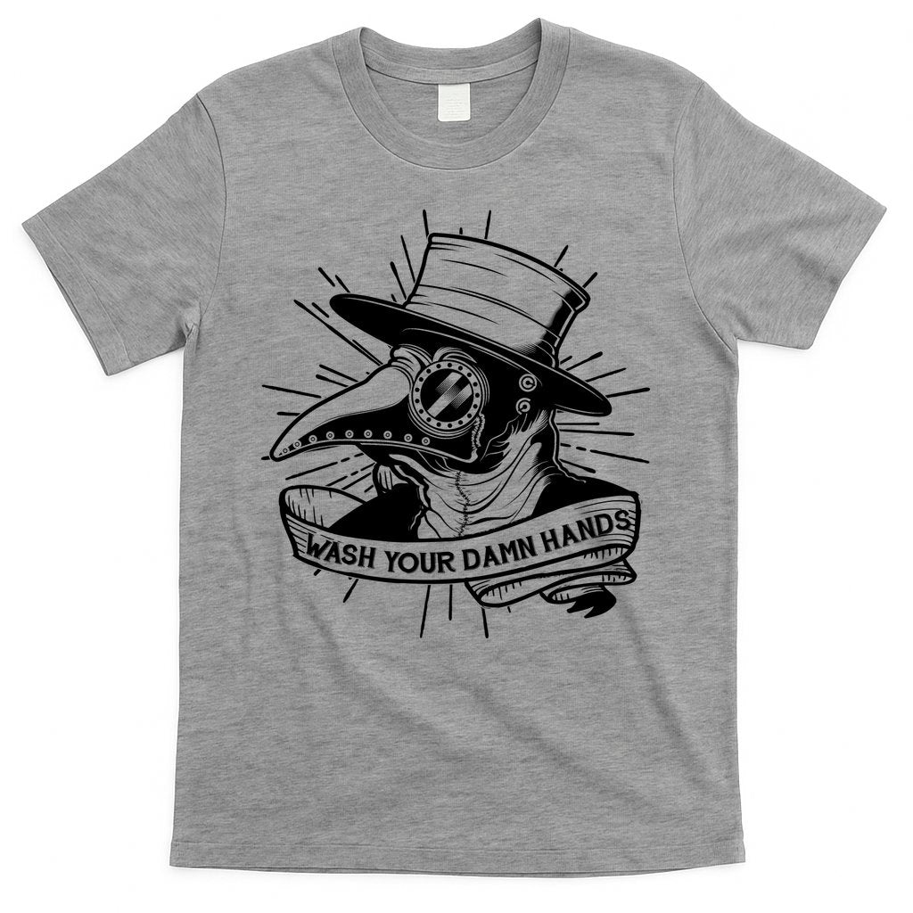 Vintage Plague Doctor Wash Your Damn Hands T-Shirt