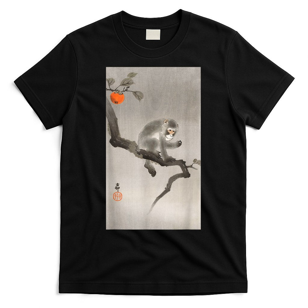 Vintage Macaque Monkey Japanese Nature Japan Art T-Shirt