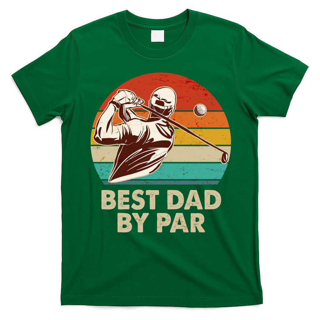 Vintage Retro Best Dad By Par Golfing Fan T-Shirt