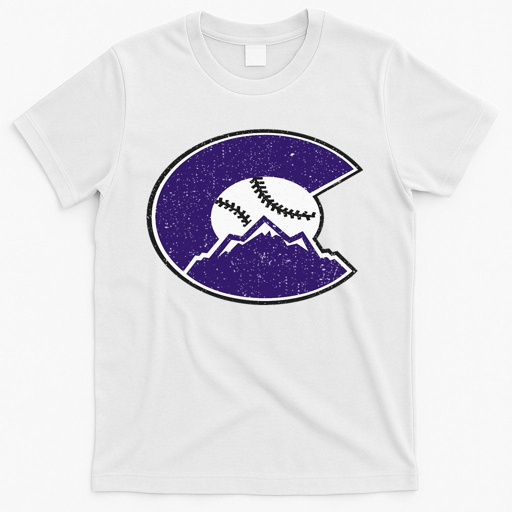 Vintage Rocky Mountain Purple Colorado Flag T-Shirt