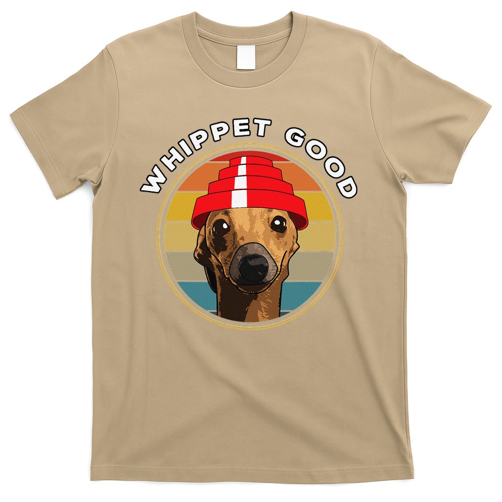 Whippet Good Funny 80s Music Dog Design T-Shirt