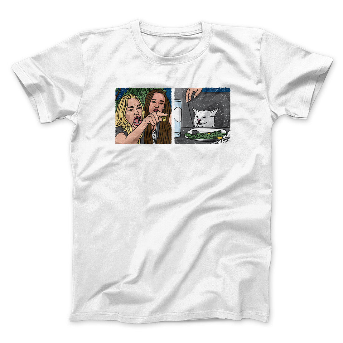 Woman Yelling At A Cat Meme Funny Men/Unisex T-Shirt