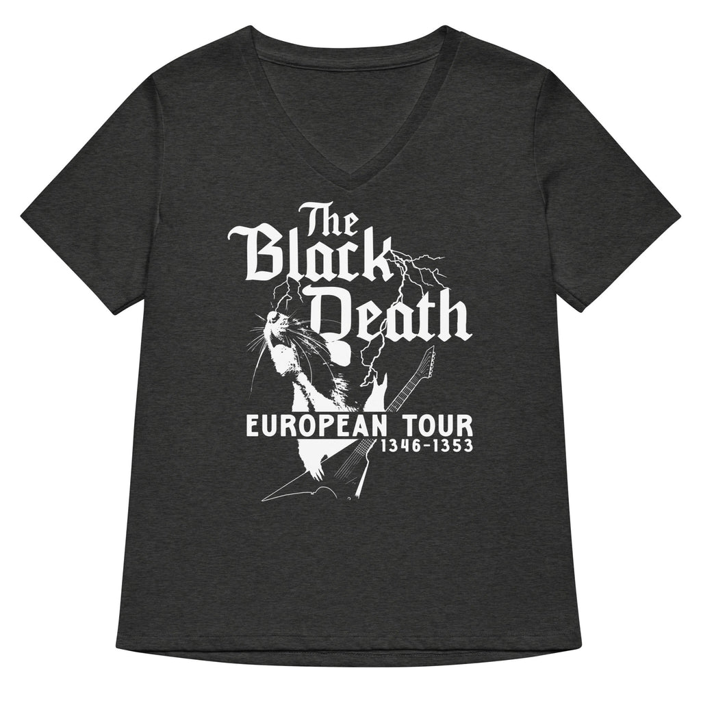 The Black Death European Tour Women's V-Neck Tee
