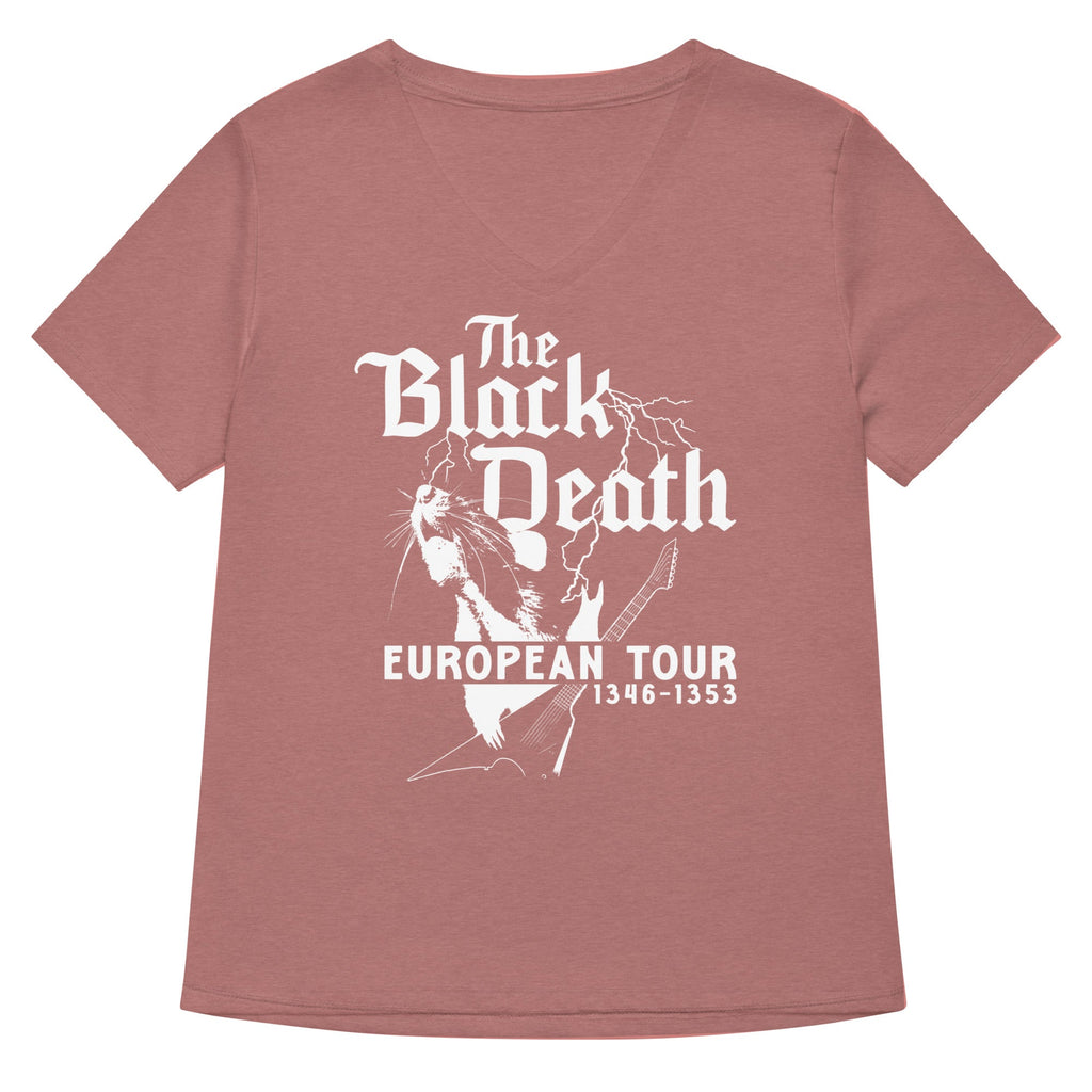 The Black Death European Tour Women's V-Neck Tee