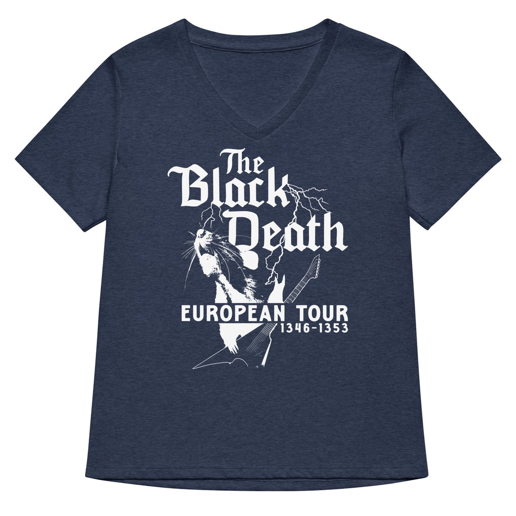 The Black Death European Tour Women's V-Neck Tee