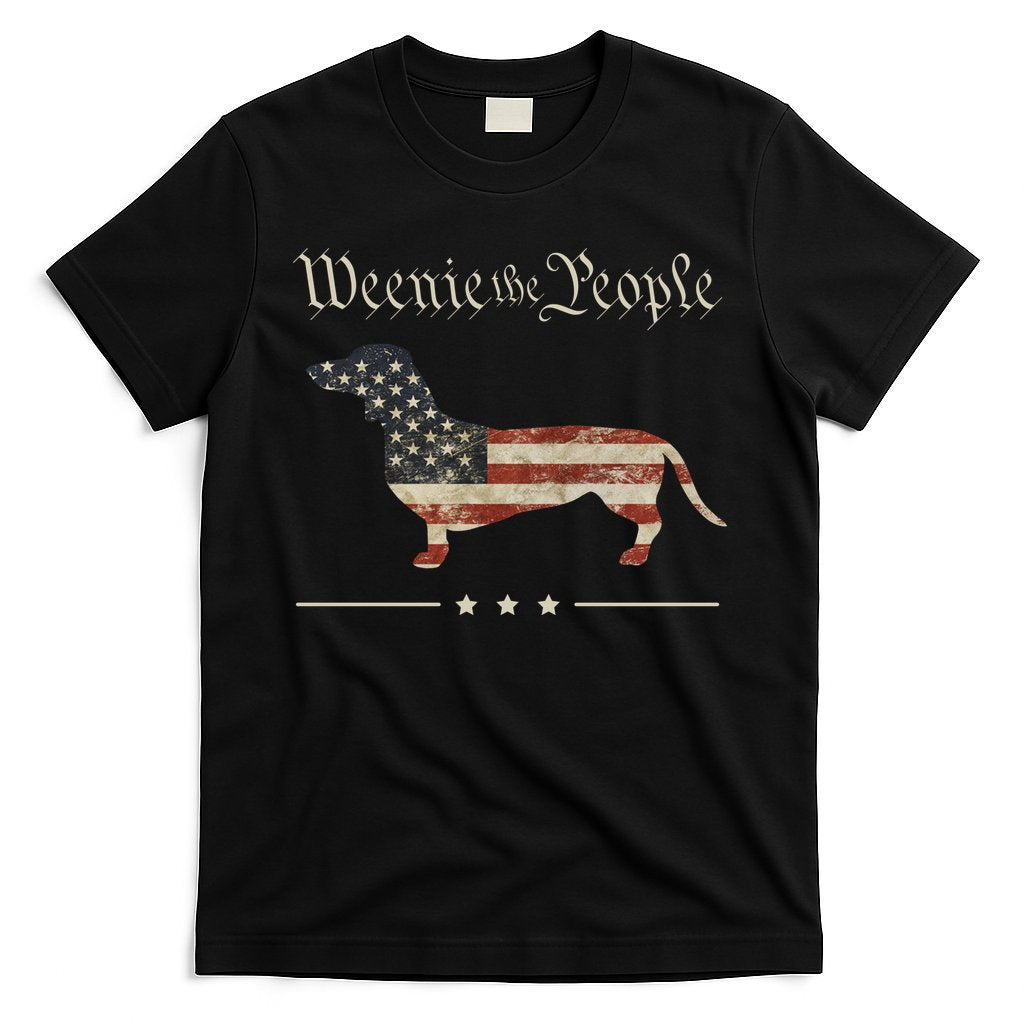 Weenie The People Funny Dachshund 4th Of July USA T-Shirt