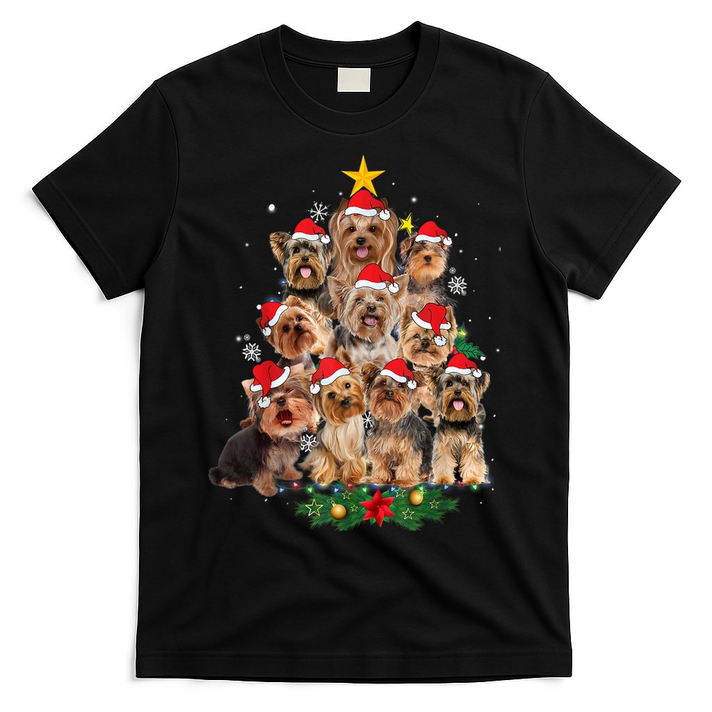 Yorkie Christmas Tree Funny Xmas Gifts For Yorkie Dog Lover TShirt T-Shirt