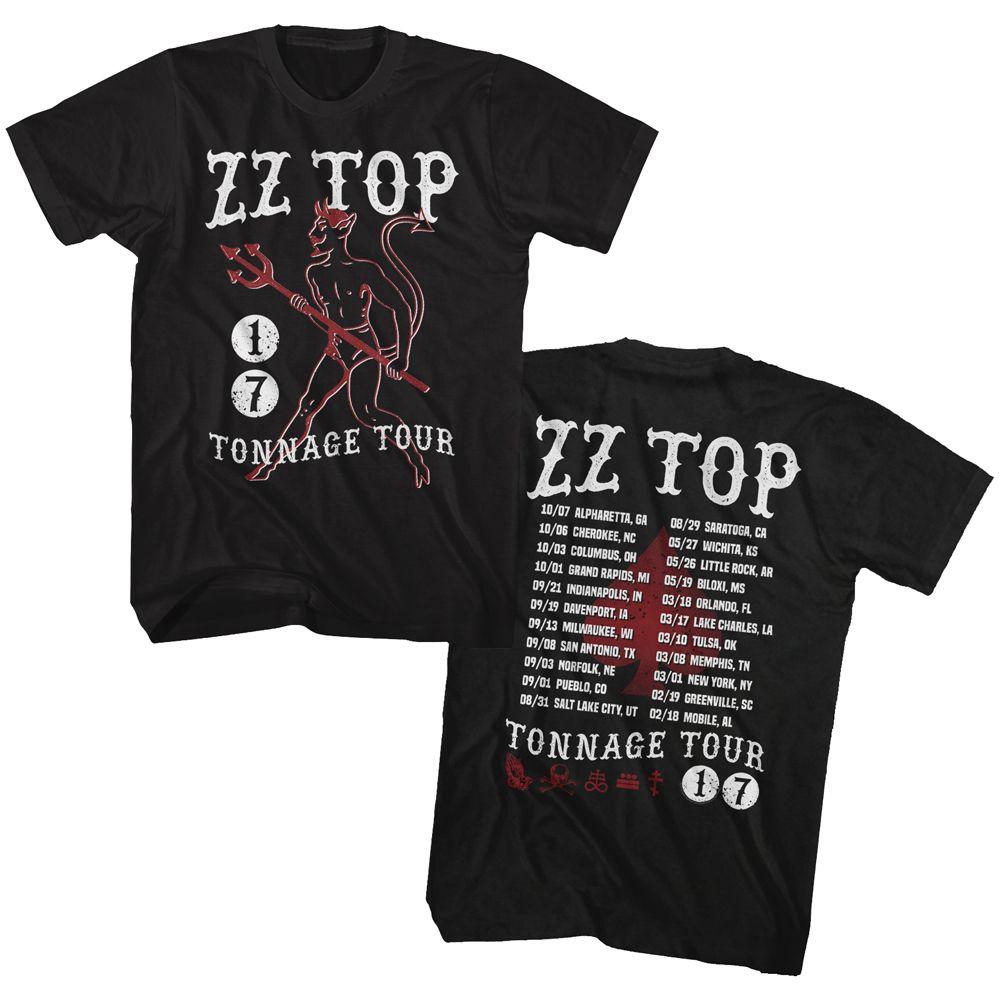 ZZ Top Tonnage Tour 17 Boyfriend Tee